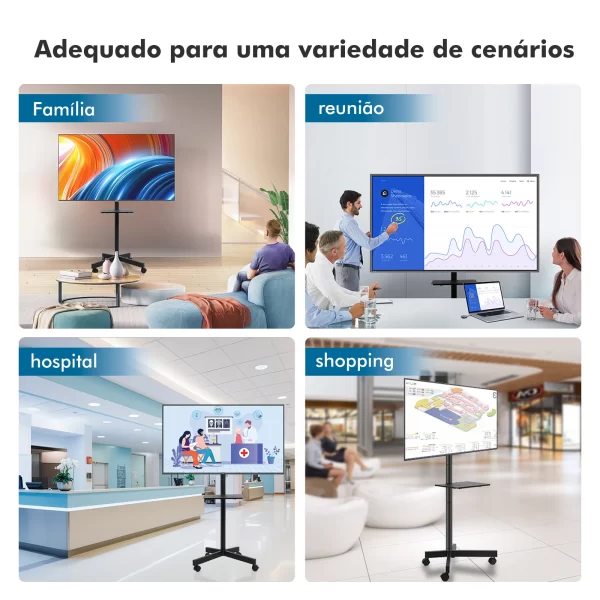 Suporte De TV Móvel, Suporte Para Tv, Racks Para Tv, Suporte De Monitor, Suporte De Tv, Suporte Monitor Portatil, 23-60 Polegada - Imagem 5