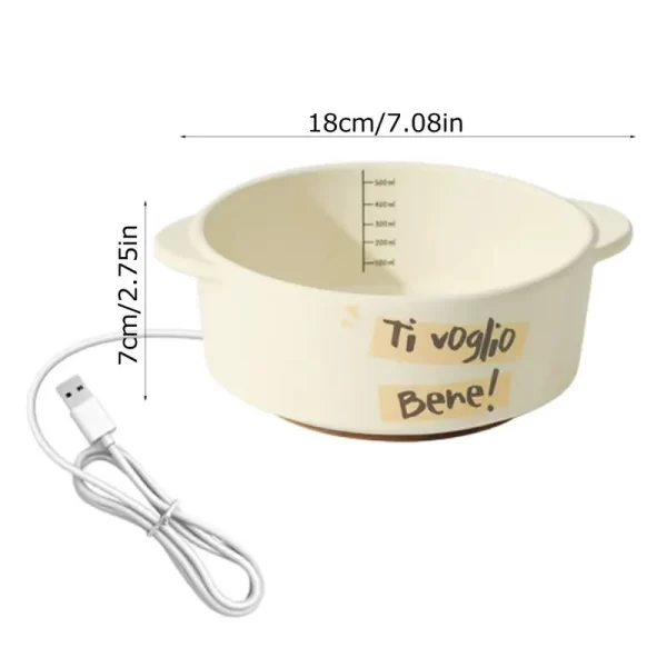 Cerâmica aquecida Pet Water Bowl, temperatura constante, aquecedor automático para cães, gatos, coelhos, pássaros, galinhas - Imagem 6