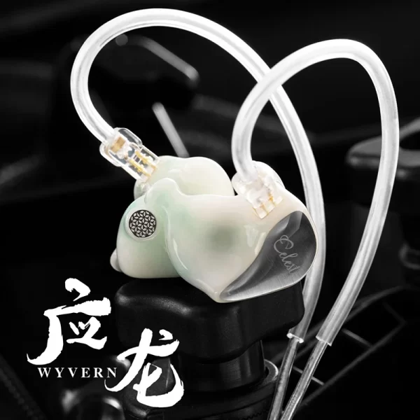 Kinera Celest Wyvern PRO/Wyvern IEM Áudio com microfone de lança removível Cabo de fone de ouvido para jogos DJ Música Fones de ouvido
