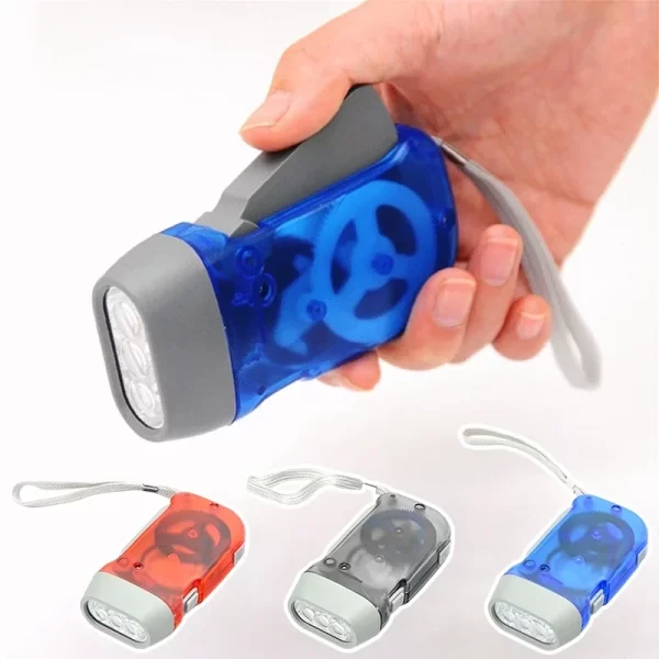 Ao ar livre mini lanterna led mão pressionando energia lanterna manivela carregador luz de bolso para acampamento caminhadas suprimentos - Imagem 2
