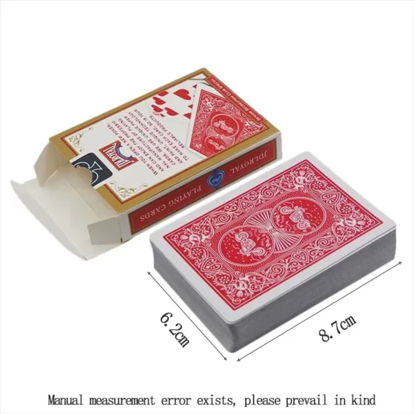 Mais novo jdlroyal poker vermelho/azul regular jogando cartas padrão selado decks truques de magia poker jogando cartas truques mágicos gyh - Imagem 3
