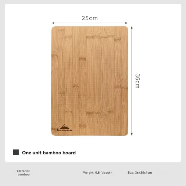 Campingmoon placa de bambu para churrasco CK-P25 portátil acessórios para churrasco acampamento ao ar livre igt mesa de madeira prato comida d bandeja - Imagem 6