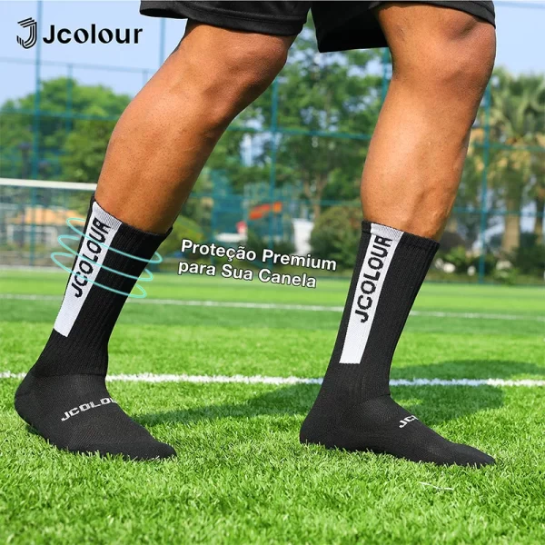 Cores Brilhantes Moda Meias Esportivas,Novo design, Antiderrapante e respirável,,Meias futebol, Meias de corrida,Meias poliamida - Imagem 6