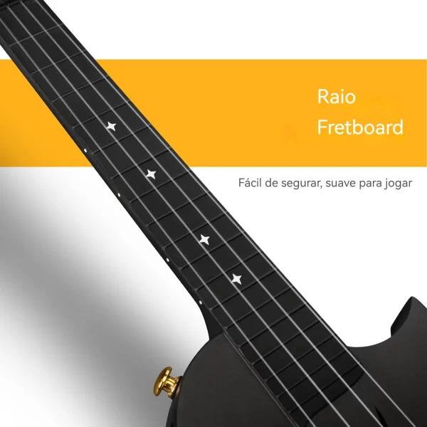 Ukulele de Viagem VEDO 23 Polegadas em Fibra de Carbono - Kit Completo com Mochila, Alça, Capotraste, Afinador, Palhetas - Imagem 5