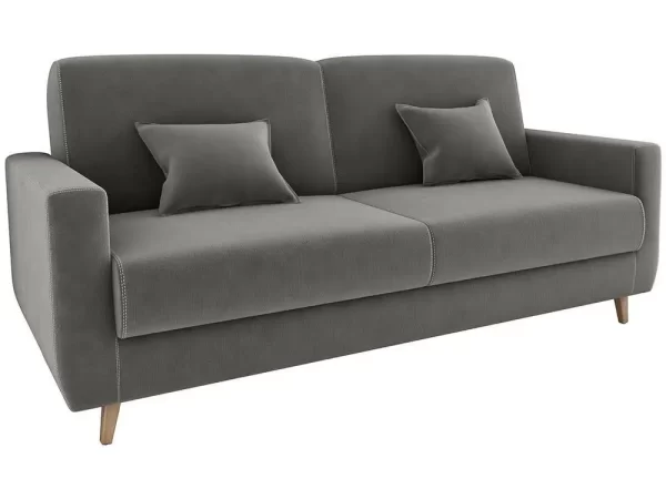 Sofá-cama Casal 3 Lugares Reclinável Veludo Matrix Emília - Imagem 4