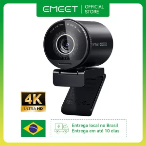 Câmera Web 4K UHD EMEET S800 com Microfones Duplos