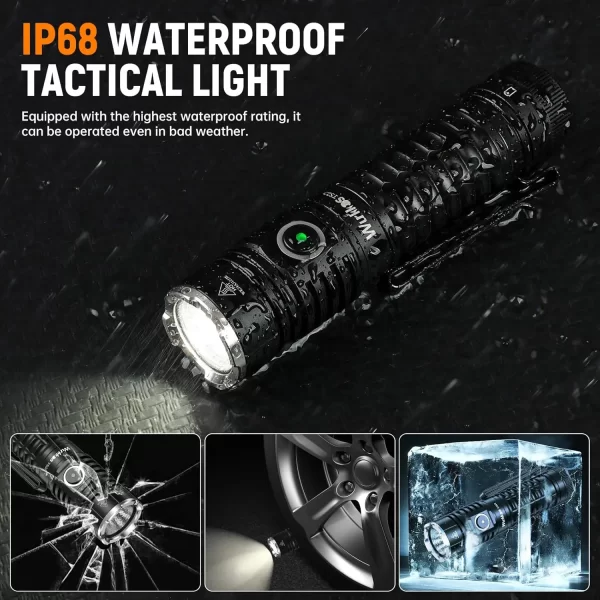 Wurkkos TS22 Recarregável 21700 LED Lanterna XHP70.2 Potente Max 4500LM IP68 com cauda magnética e carregamento reverso para caminhadas - Imagem 6