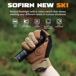 Sofirn SK1 Lanterna Tática Recarregável 1300LM