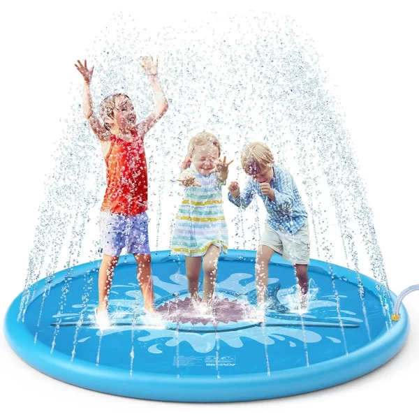 Sprinkler Piscina Inflável de Tubarão 170cm Crianças Jogar Tapete De água Verão Brinquedo - Imagem 3