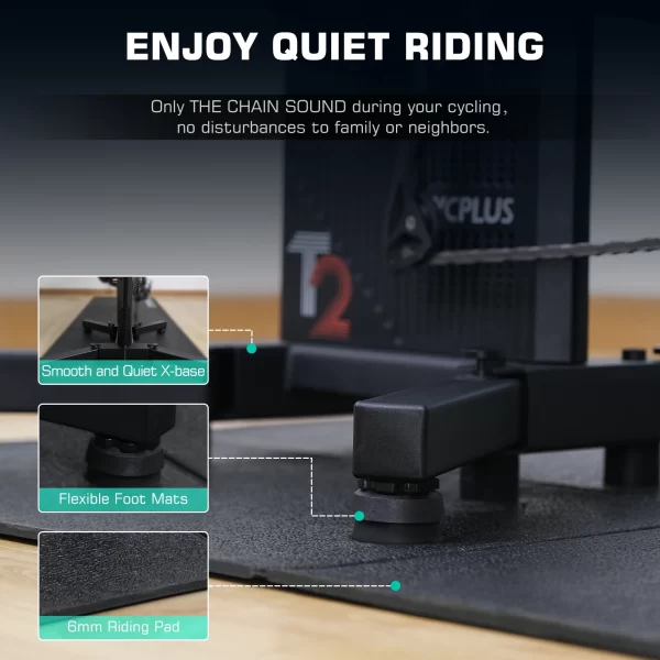 [Estoque ru] novo cycplus t2 ciclismo inteligente bicicleta trainer exercício rolo treinamento interno ant + bluetooth 5.0 acessórios da bicicleta - Imagem 4