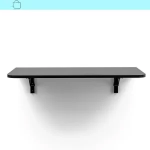 Mesa Retrátil Preta em MDP para Paredes 80x41cm