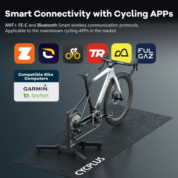 Cycplus t2 ciclismo indoor casa trainer unidade direta exercício bicicleta treinamento rolo ant + ble 5.0 medidor de energia - Imagem 3