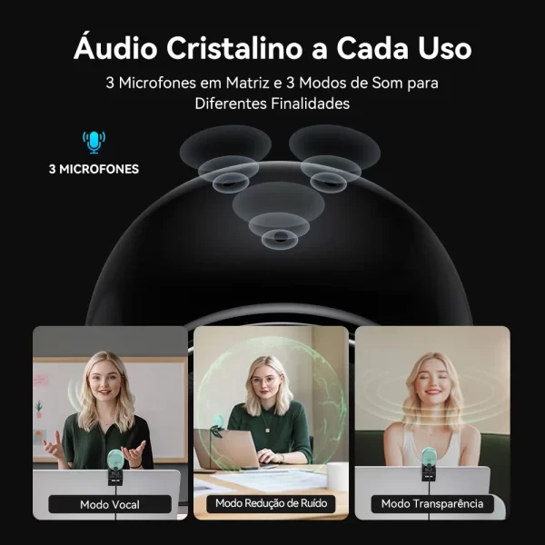 Webcam 4K para streaming para computador portátil UHD Mini Webcam EMEET Piko Câmera USB com 3 microfones e tripé de webcam - Imagem 4
