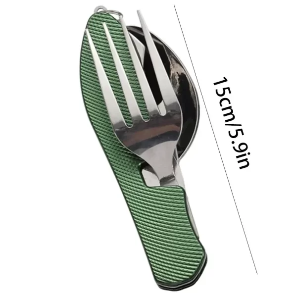 Conjunto de utensílio de acampamento dobrável multi-funcional faca garfo colher combo para esportes ao ar livre piquenique caminhadas viagem ferramentas leves - Imagem 5