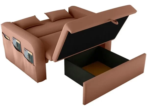 Sofá-cama 2 Lugares Casal Veludo Matrix Lady Dai - Imagem 2