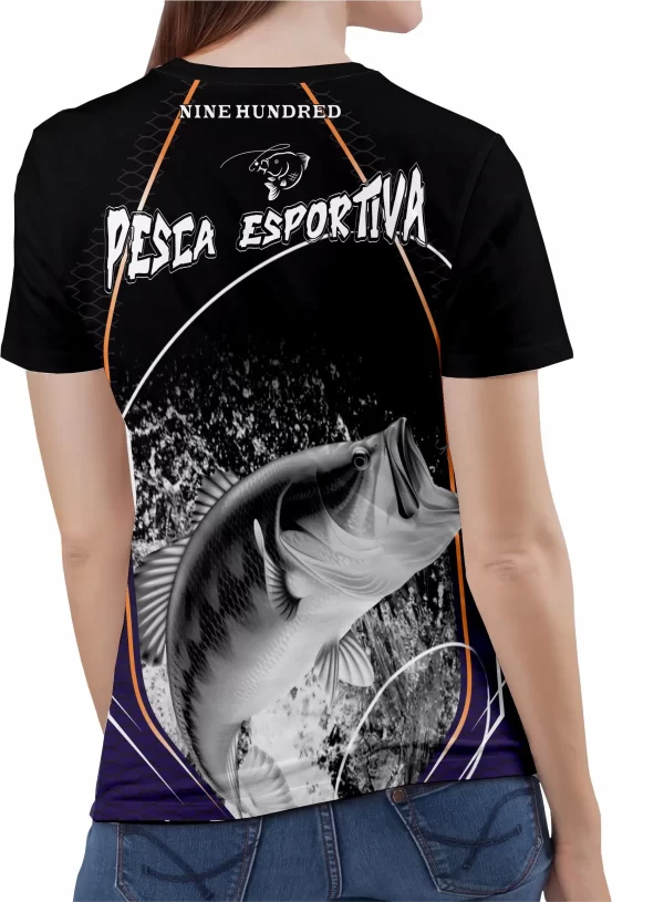 Camiseta Pesca Proteção UV50 Feminina Blusa Manga Curta - Imagem 2