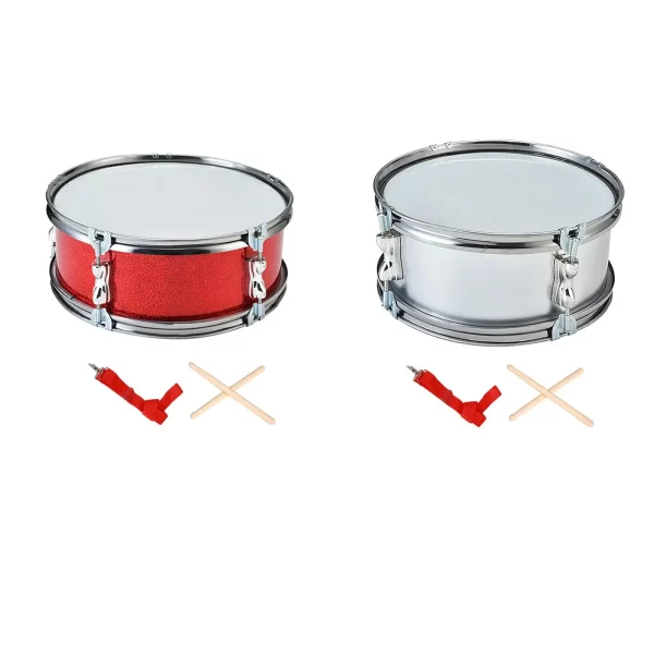 Tambor snare de 11 polegadas, leve, portátil, profissional, com alça de ombro, tambores de música para meninos, crianças, adolescentes, presentes