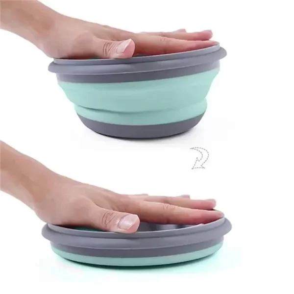 Conjunto de Tigelas de Silicone Dobráveis para Cozinha e Acampamento - Imagem 6