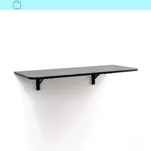 Mesa Dobrável de Parede Bemfixa Preta 100x41cm