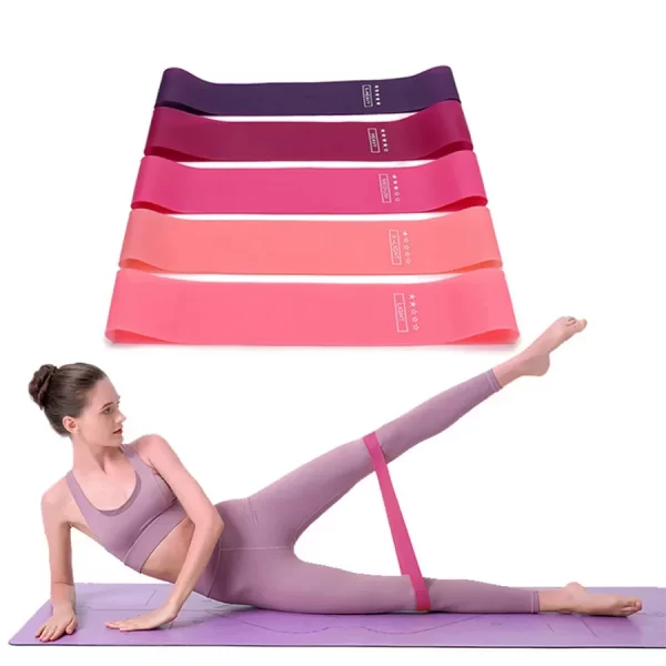 Faixa Elástica de Yoga Gradiente com Anel de Resistência - Imagem 4