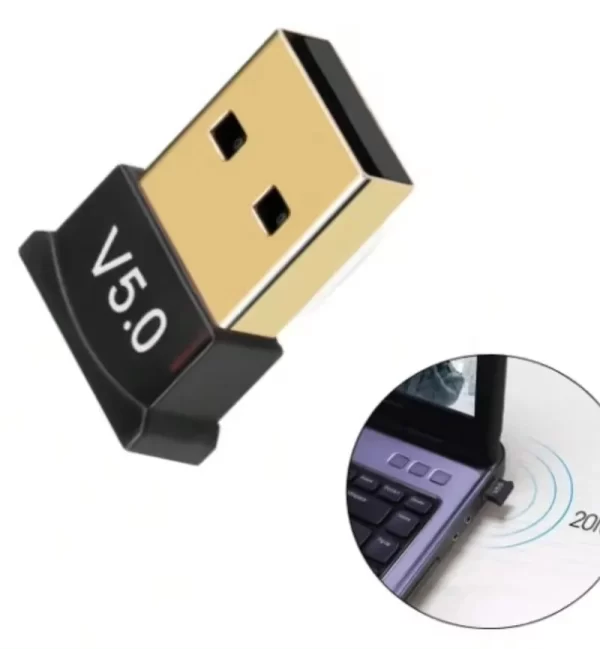 Receptor Bluetooth USB Transmissor Receptor Bluetooth 5.0 Removível sem fio Computador doméstico Desktop Adaptador Bluetooth - Imagem 2