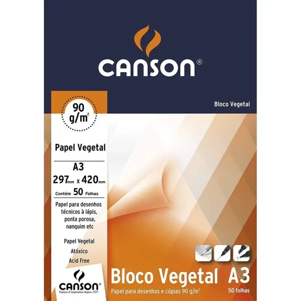 Bloco Papel Vegetal A3 90g Canson