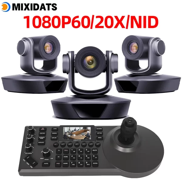 1080P60fps PTZ Câmera NDI POE 20X Zoom Conferência para Reunião de Negócios da Igreja 1pc Controlador de câmera NDI PTZ para videoconferência 1-8pcs - Imagem 2