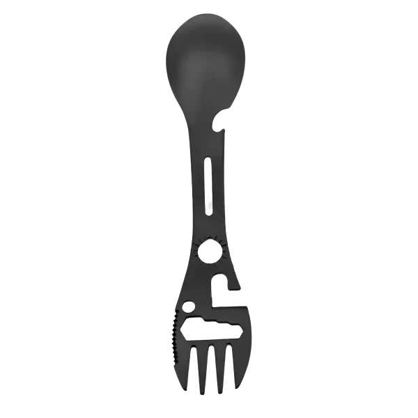 Colher de talheres multifuncional, multiferramenta, abridor de latas, talheres de garrafa portátil, multiferramenta, utensílio de acampamento, garfo, stainles - Imagem 5