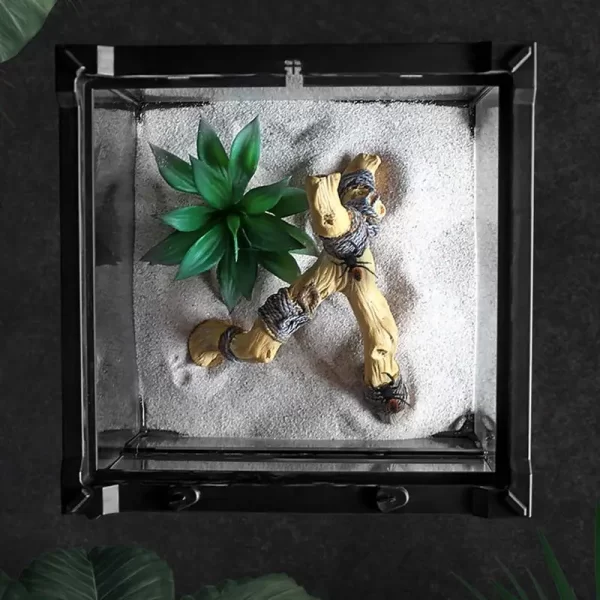 Réptil canto ramo resina terrário escalada ramo lagarto tanque ornamento engraçado cobra suprimentos para aranhas dragão barbudo - Imagem 3