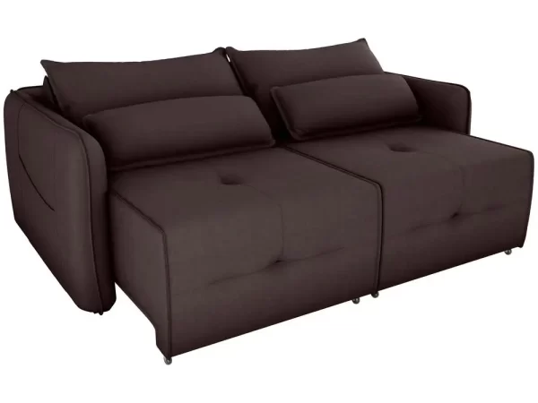 Sofá-cama 3 Lugares Casal Reclinável Veludo Matrix Celine - Imagem 2