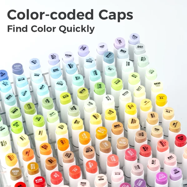 Ohuhu honolulu 48 cores marcador caneta conjunto marcadores de arte álcool recarregável dicas duplas esboçar desenho mangá material escolar arte - Imagem 5
