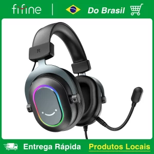 Fone de ouvido para jogos FIFINE H6 com som surround 7.1