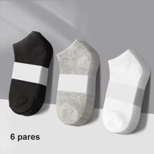 Meias Antibacterianas Masculinas e Femininas - Kit com 6 Pares