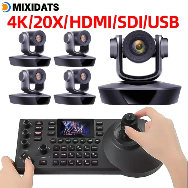Câmera ptz 4k 20x zoom câmera de videoconferência para igreja kit streaming ao vivo câmera ptz sdi hdmi usb ip poe ptz 4k câmera 1-8pcs - Imagem 2