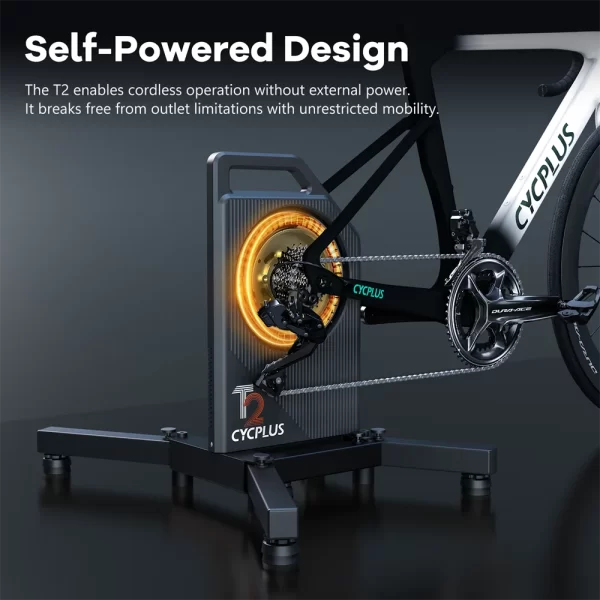 Cycplus t2 exercício bicicleta rolos inteligentes indoor casa trainer ant + ble 5.0 ciclismo fitness bicicleta treinamento rolo - Imagem 4