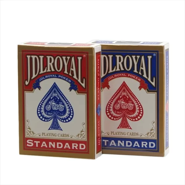 Mais novo jdlroyal poker vermelho/azul regular jogando cartas padrão selado decks truques de magia poker jogando cartas truques mágicos gyh