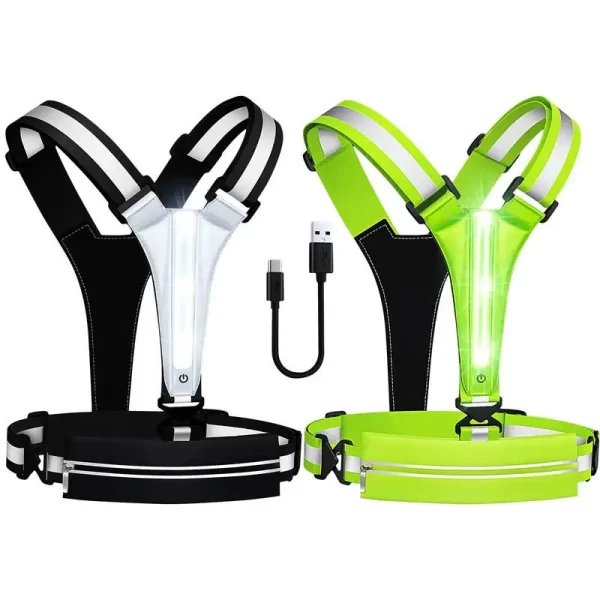 Motocicletas led reflexivo aviso colete para motociclistas pilotos universal noite andando correndo undershirt veat equipamentos seguros - Imagem 2