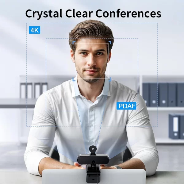 4k webcam autofoco 1080p 60fps câmera de vídeo para computador pc web cam emeet nova usb 4k mini câmera com microfones para conferência/reunião, Entrega local no Brasil, frete grátis e isenção de impostos - Imagem 3