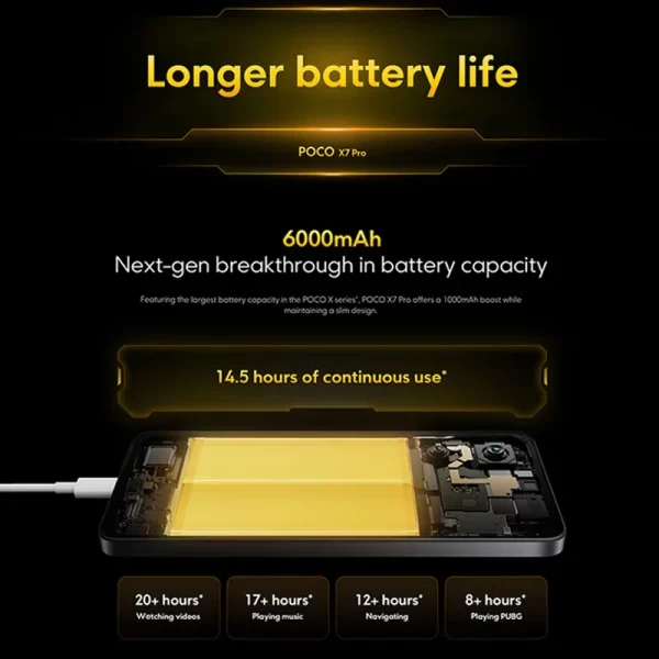 Versão global poco x7 pro smartphone dimensão 8400-ultra 6.67 "120hz display amoled 90w hipercarga 6000mah nfc xiaomi hyperos - Imagem 5