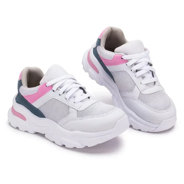 Tênis Esportivo Cloe Feminino GuGi Caminhada Leve e Confortável Para o Dia a Dia em Camurça 621-GG - Imagem 6
