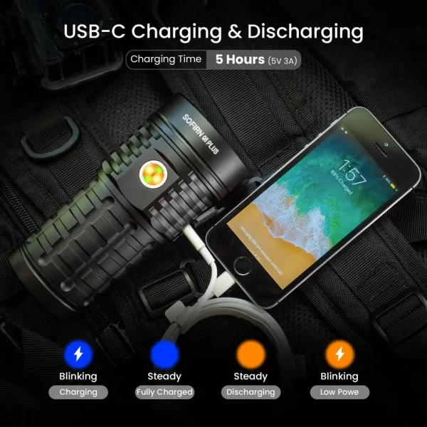 Sofirn q8 plus 6 * xhp50.2 tocha led 21700 usb c recarregável 16000lm poderosa lanterna edc portátil lâmpada blf anduril 2 - Imagem 2