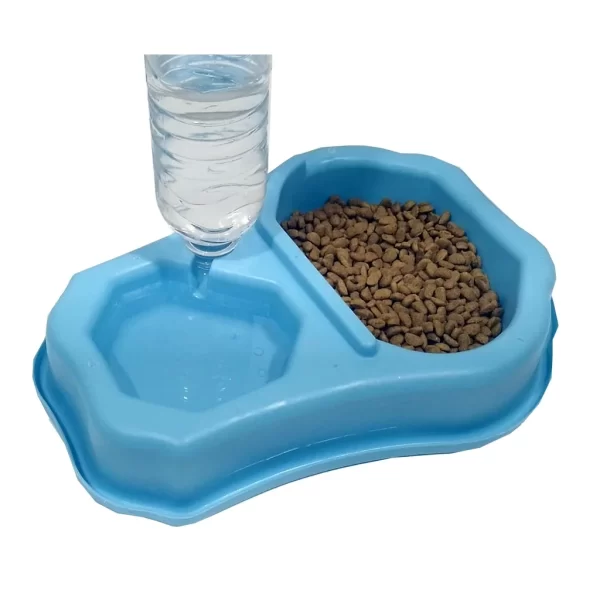 Comedouro e bebedouro duplo para pet com suporte para garrafa com sistema anti formiga - Imagem 6