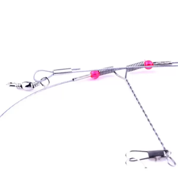Alta Carbono Aço Inoxidável String Fish Hook, Segurança Snaps Líder, Traço com Snap, Linha De Fio De Pesca, Fio De Corda, Qualidade - Imagem 5