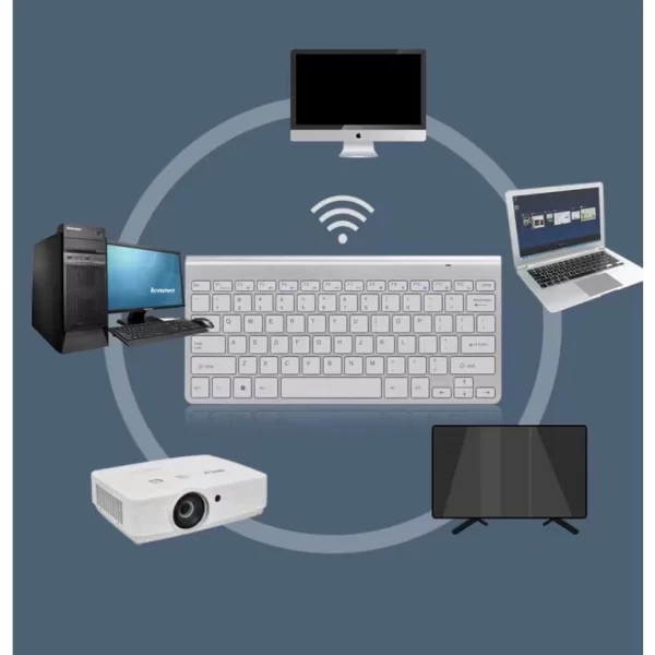 Combo Teclado Com Mouse Adaptador Usb Sem Fio Wb-8066 Pc - Imagem 4