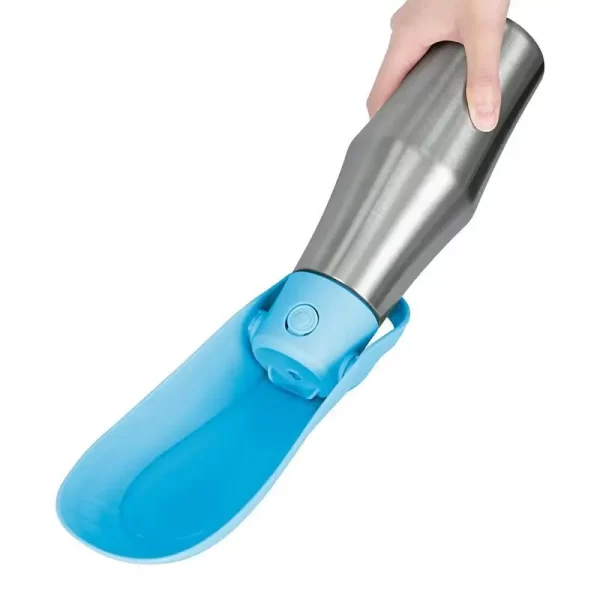Tigela de água de viagem para cães portátil garrafa de água do cão para caminhar à prova de vazamento dobrável dispensador de água tigela de água de aço inoxidável