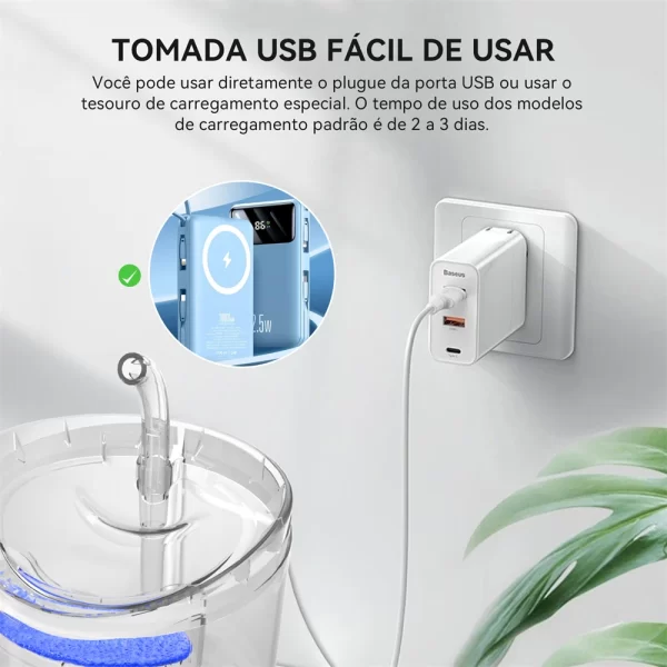 Pet distribuidor automático de água, bebedouro, circulação inteligente, temperatura constante, cão, gato - Imagem 6