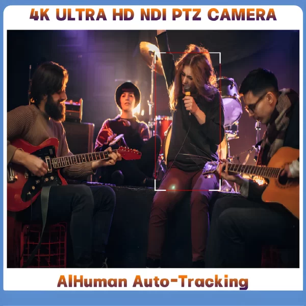Câmera 4K PTZ 10x 20x zoom HDMI, SDI, LAN, USB, NDI, POE, 60FPS, 30FPS Câmera de videoconferência com suporte para transmissão ao vivo da igreja - Imagem 5