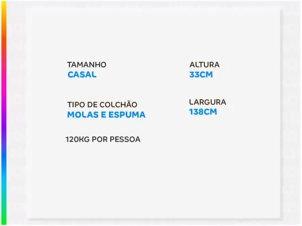 Colchão Casal Umaflex de Molas Ensacadas 33x138x188cm New Prada - Imagem 2