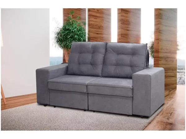 Sofá 2 Lugares Retrátil Reclinável Suede Phormatta Abbas SMP - Imagem 2