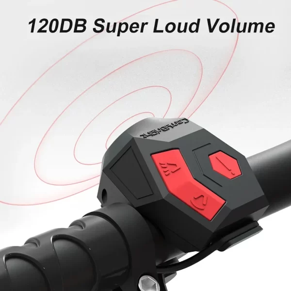 Anel de Alarme de Ciclismo Anti-Roubo Recarregável por USB - Imagem 3